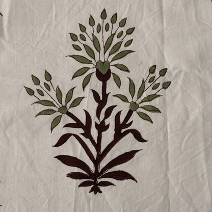 Aavira Cotton 110" Block-Printed Buta Upholstery Fabric