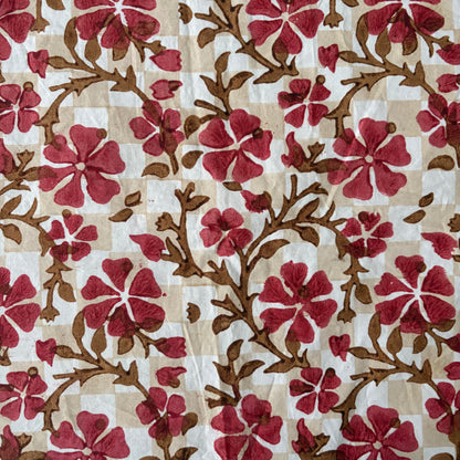Zivara Cotton 110" Block-Printed Abstract Jaal Upholstery Fabric
