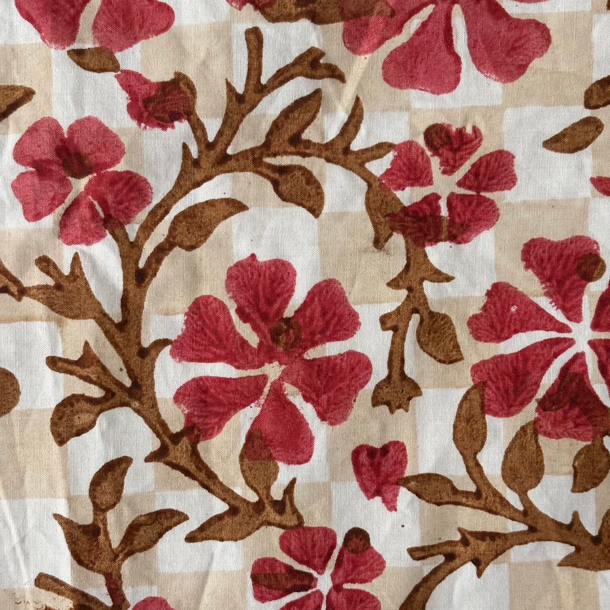 Zivara Cotton 110" Block-Printed Abstract Jaal Upholstery Fabric