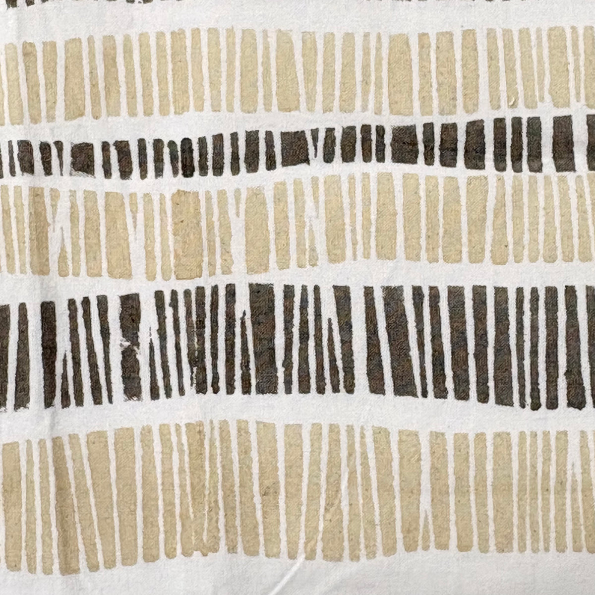 Mrinal Cotton 110" Block-Printed Stripe Upholstery Fabric