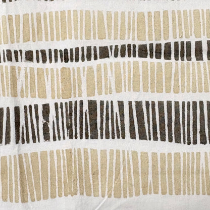 Mrinal Cotton 110" Block-Printed Stripe Upholstery Fabric