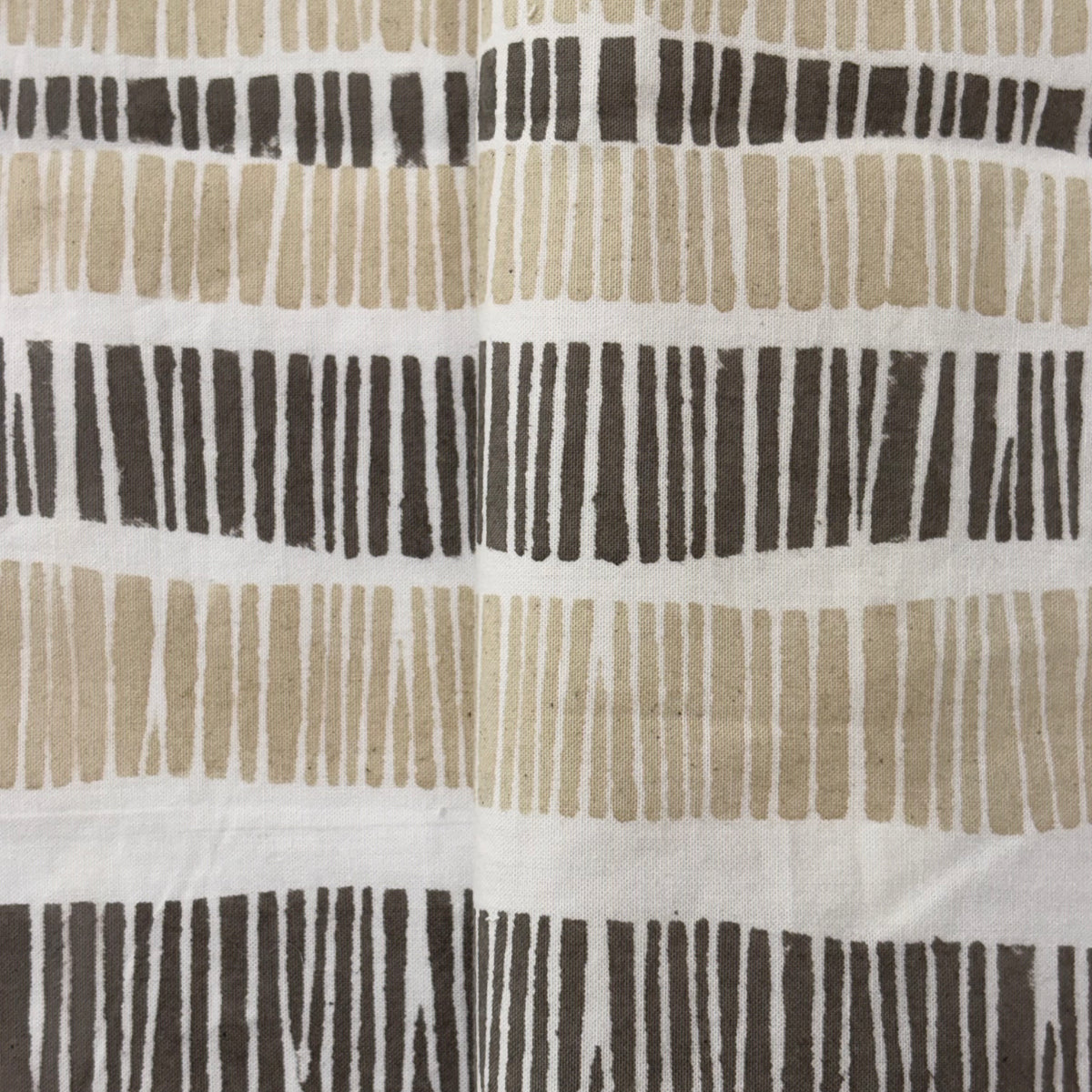 Mrinal Cotton 110" Block-Printed Stripe Upholstery Fabric