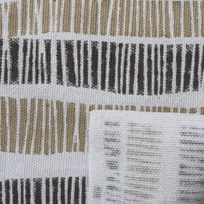 Charul Cotton Canvas 48" Block-Printed Stripe Upholstery Fabric