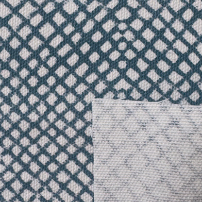 Vedant Cotton Canvas 48" Block-Printed Checks Upholstery Fabric