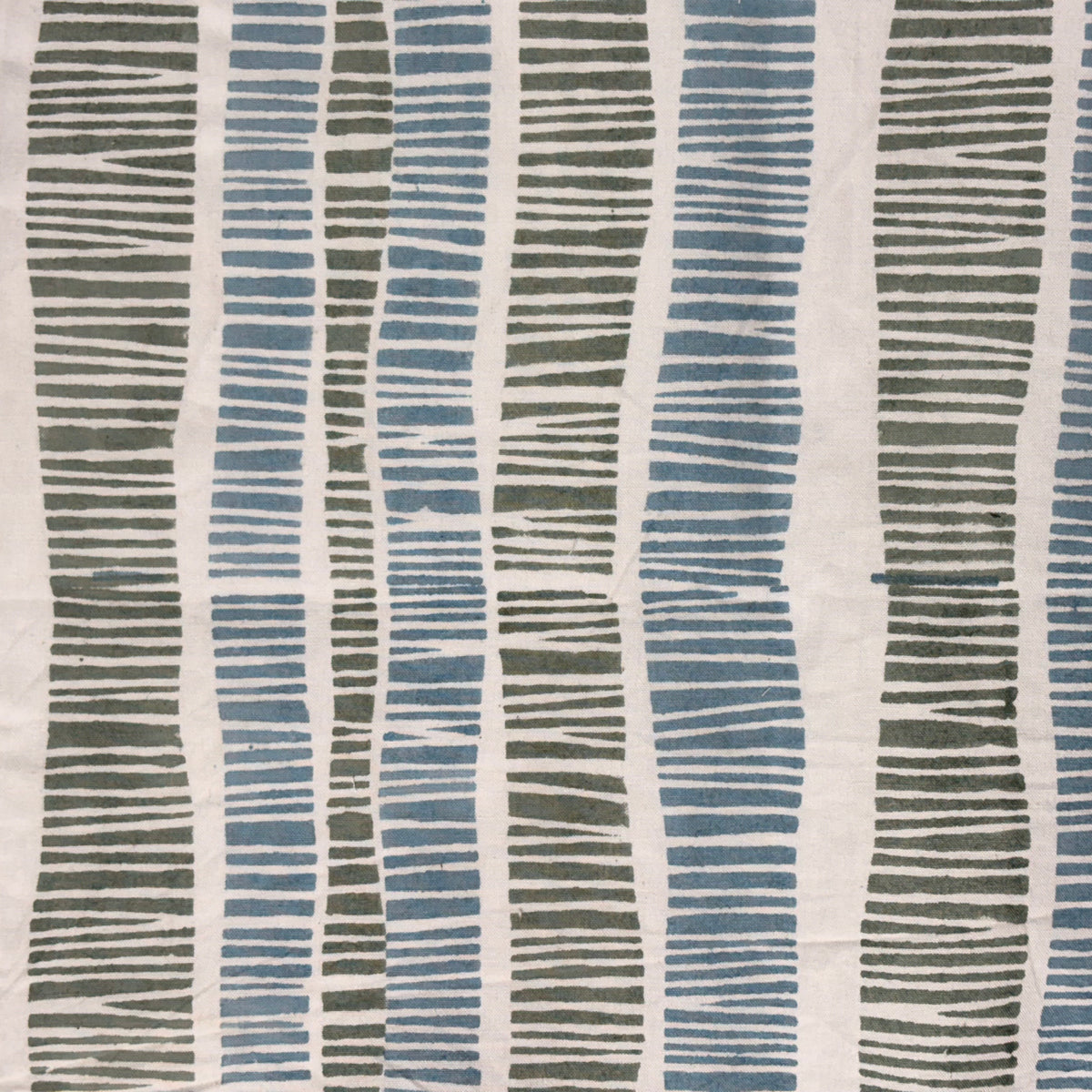 Cora Cotton 110" Block-Printed Stripe Upholstery Fabric