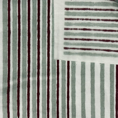 Elsie Cotton 110" Block-Printed Stripe Upholstery Fabric