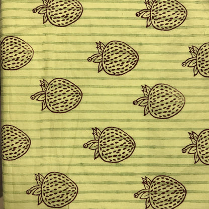 Esme Cotton 110" Block-Printed Stripe Upholstery Fabric