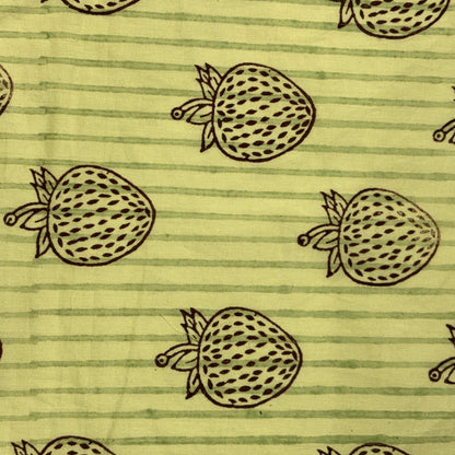 Esme Cotton 110" Block-Printed Stripe Upholstery Fabric