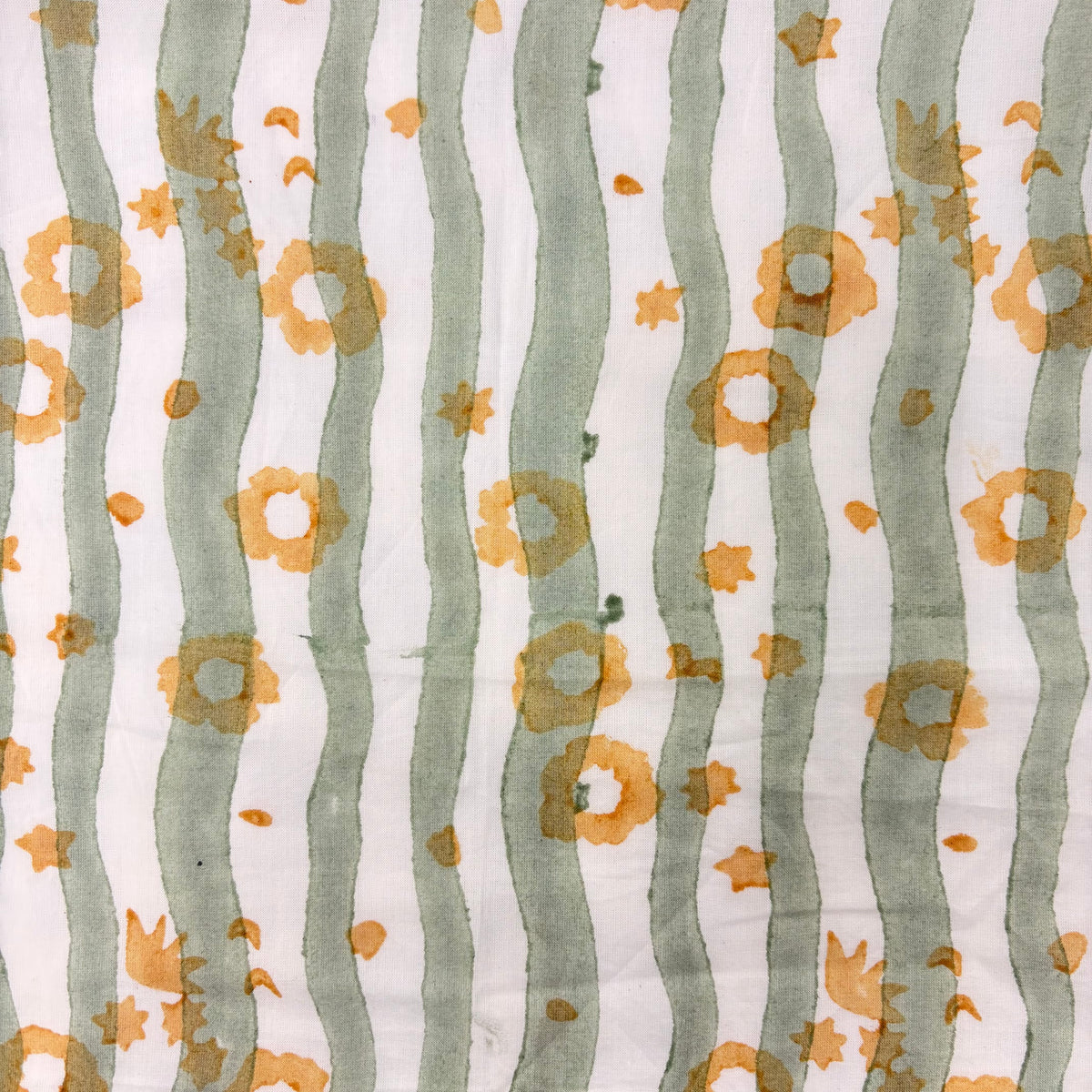 Ada Cotton 110" Block-Printed Stripe Upholstery Fabric