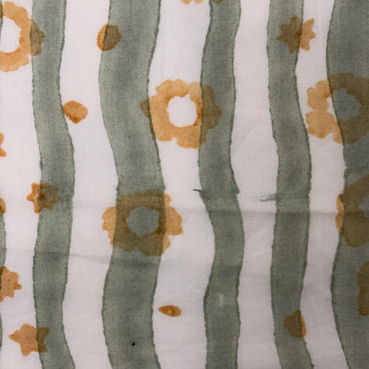 Ada Cotton 110" Block-Printed Stripe Upholstery Fabric