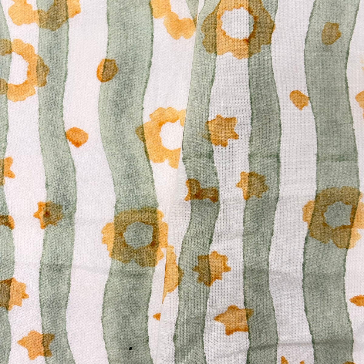 Ada Cotton 110" Block-Printed Stripe Upholstery Fabric