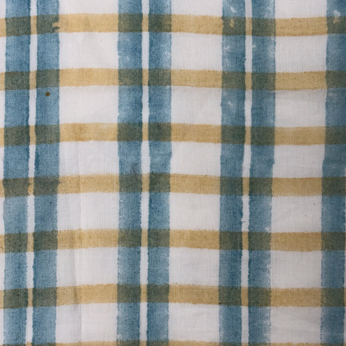 Blair Cotton 110" Block-Printed Checks Upholstery Fabric