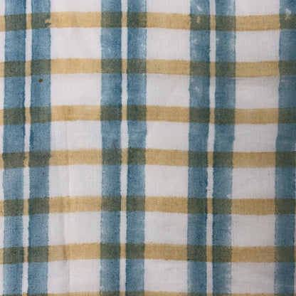 Blair Cotton 110" Block-Printed Checks Upholstery Fabric