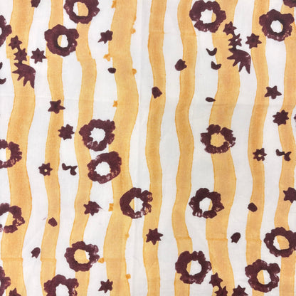 Etta Cotton 110" Block-Printed Stripe Upholstery Fabric