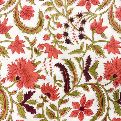 Sienna Cotton 110" Block-Printed Jaal Upholstery Fabric