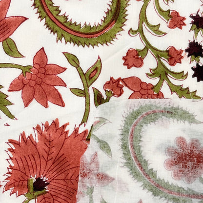 Sienna Cotton 110" Block-Printed Jaal Upholstery Fabric