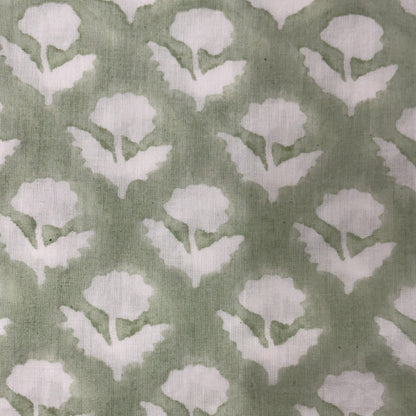 Nell Cotton 110" Block-Printed Buti Upholstery Fabric