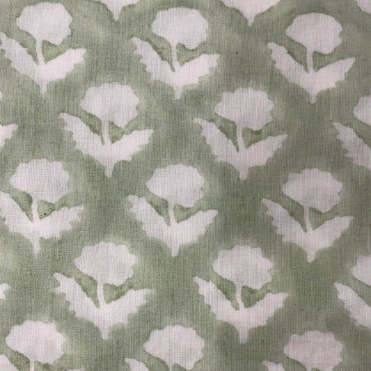 Nell Cotton 110" Block-Printed Buti Upholstery Fabric