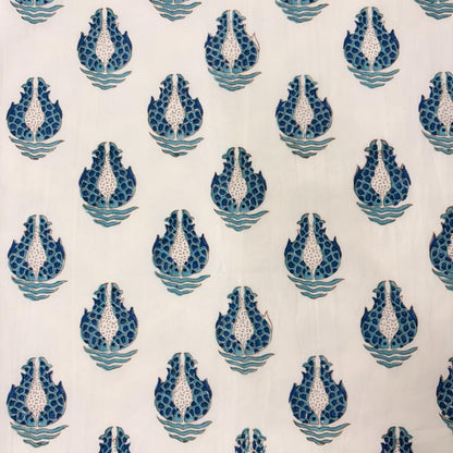 Elise Cotton 110" Block-Printed Buti Upholstery Fabric