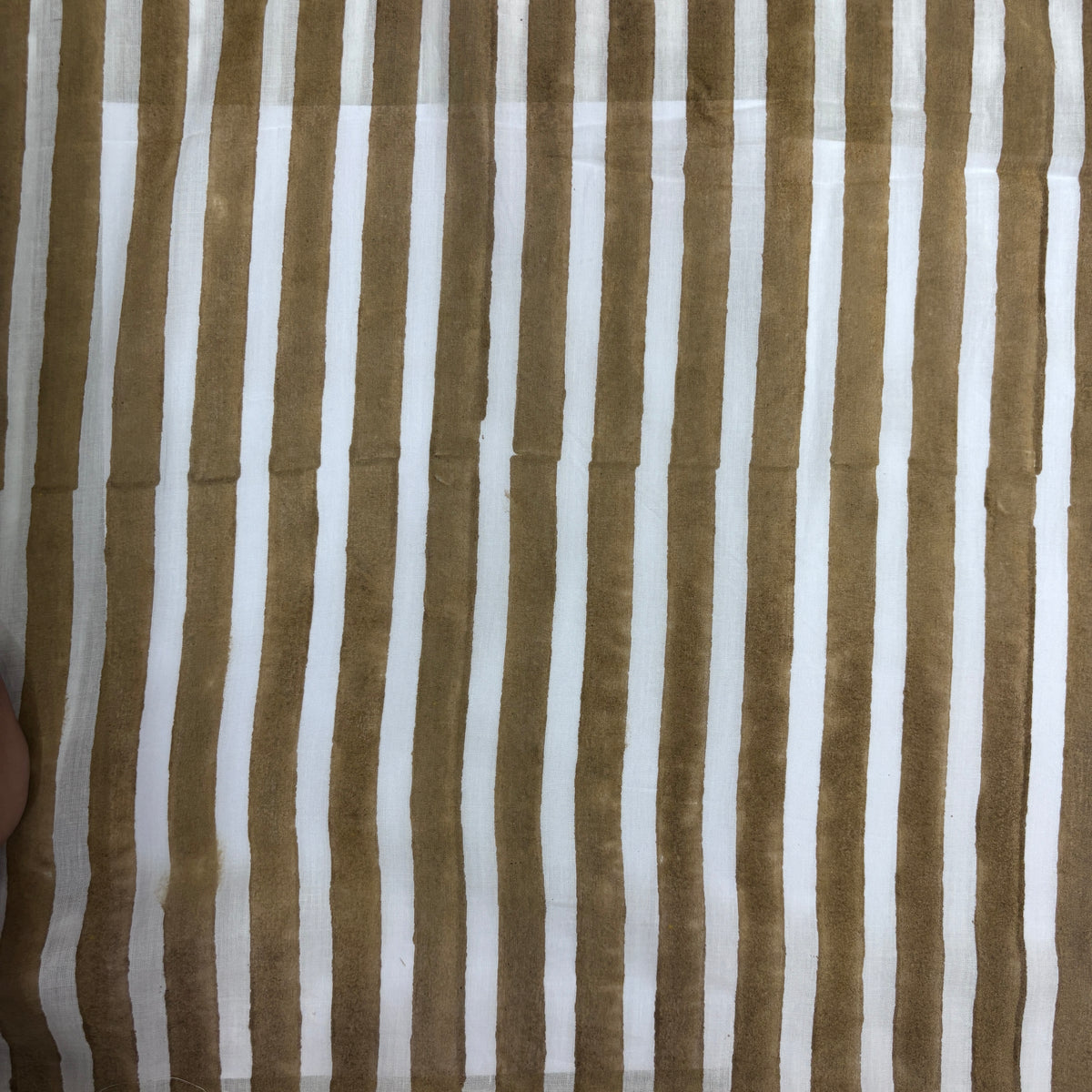 Anvita Cotton 110" Block-Printed Stripe Upholstery Fabric