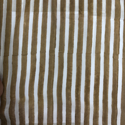Anvita Cotton 110" Block-Printed Stripe Upholstery Fabric