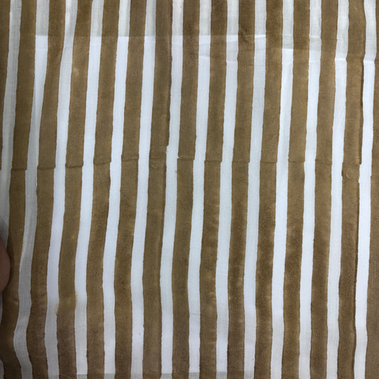 Anvita Cotton 110" Block-Printed Stripe Upholstery Fabric