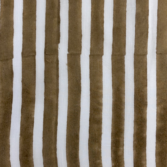 Anvita Cotton 110" Block-Printed Stripe Upholstery Fabric