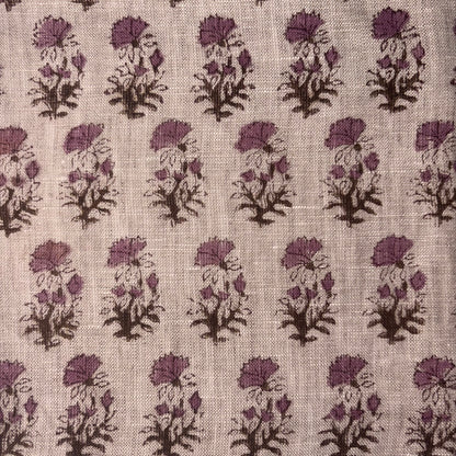 Kanak Block Print Linen Fabric