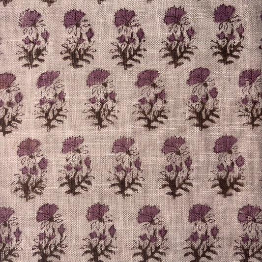Kanak Block Print Linen Fabric