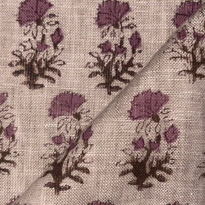 Kanak Block Print Linen Fabric