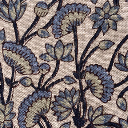 Mannu Block Printed Linen Fabric