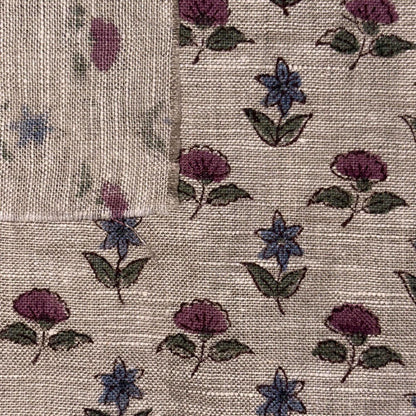 Maara Block Printed Linen Fabric | Upholstery & Home Décor Fabric