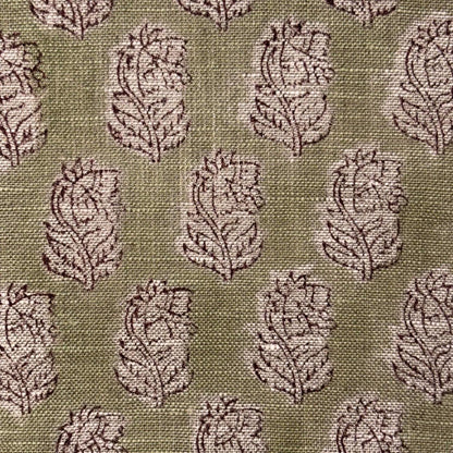 Mitth Block Printed Linen Fabric | Upholstery & Home Décor Fabric