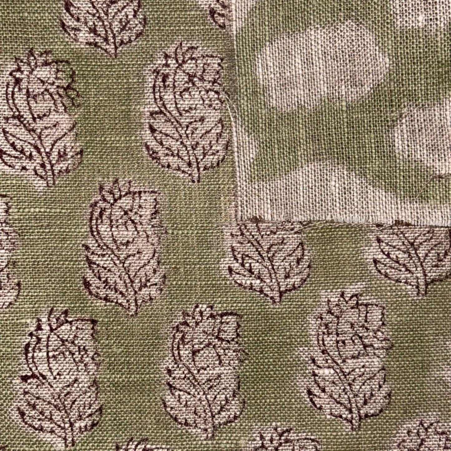 Mitth Block Printed Linen Fabric | Upholstery & Home Décor Fabric