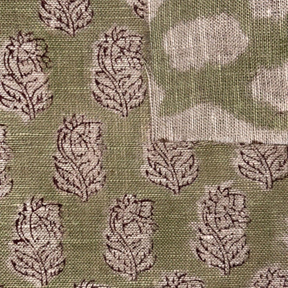 Mitth Block Printed Linen Fabric | Upholstery & Home Décor Fabric