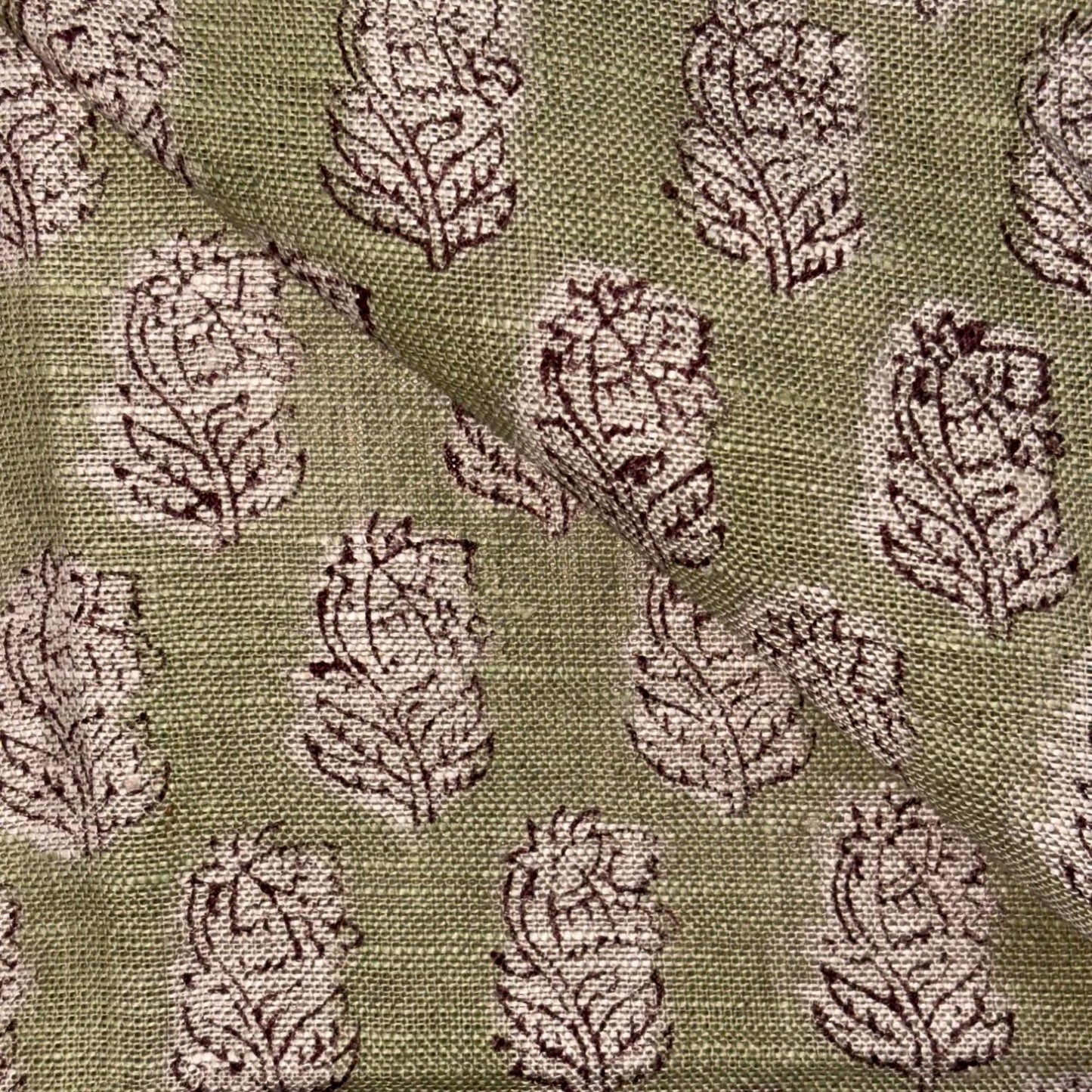 Mitth Block Printed Linen Fabric | Upholstery & Home Décor Fabric