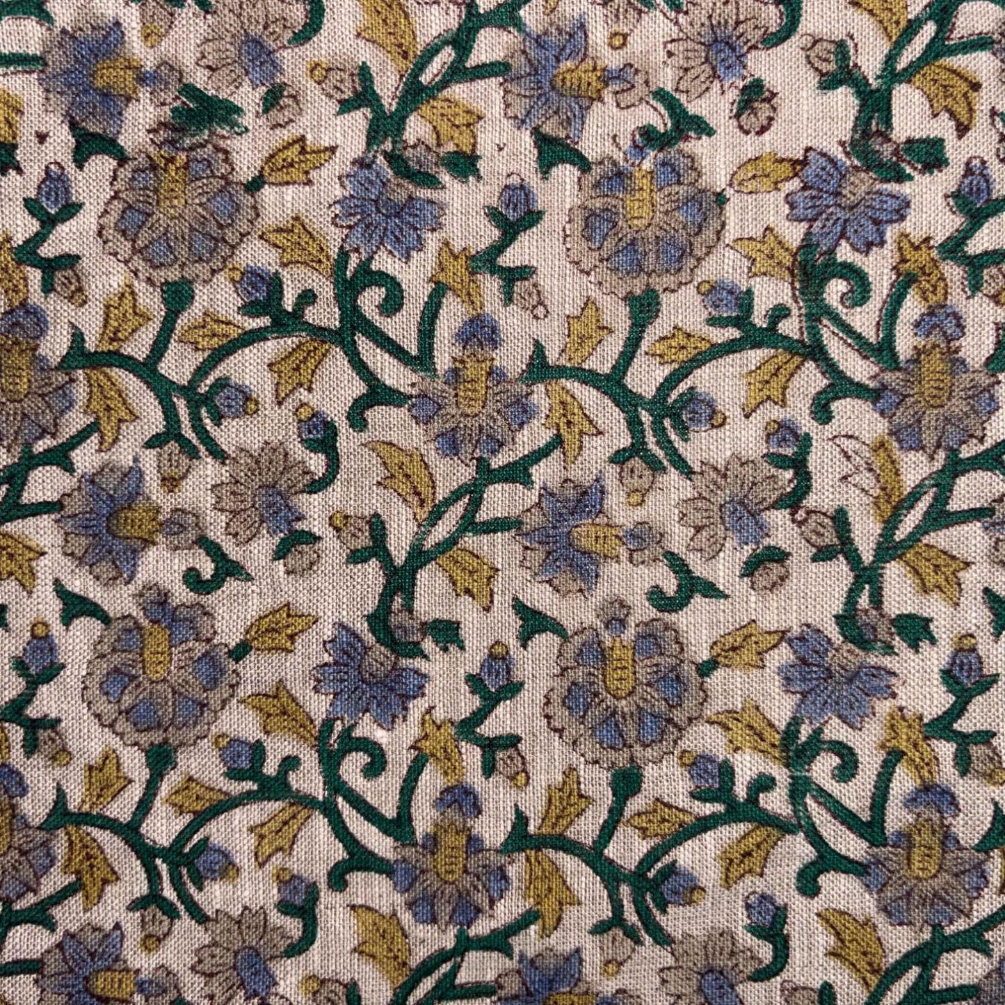 Ghara Block Printed Linen Fabric