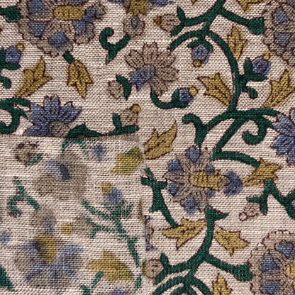 Ghara Block Printed Linen Fabric