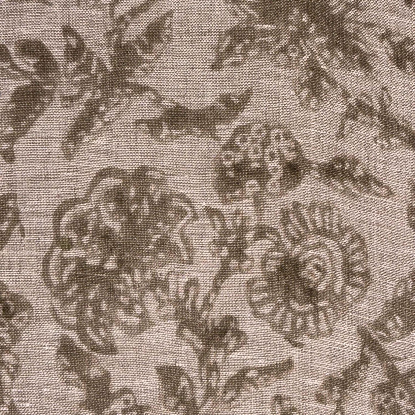 Kamli Block Printed Linen Fabric | Upholstery & Home Décor Fabric