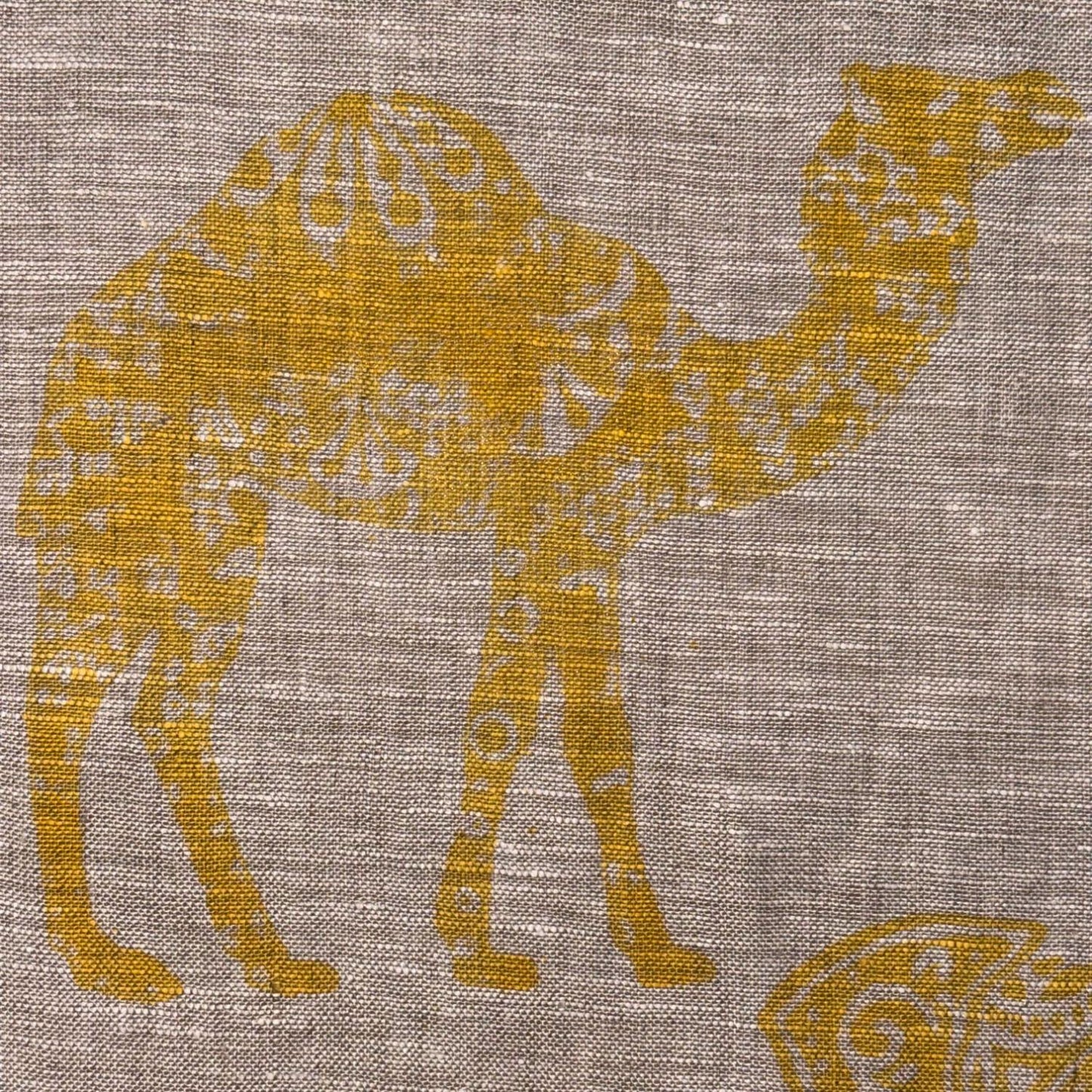 Raiza Block Printed Linen Fabric | Upholstery & Home Décor Fabric