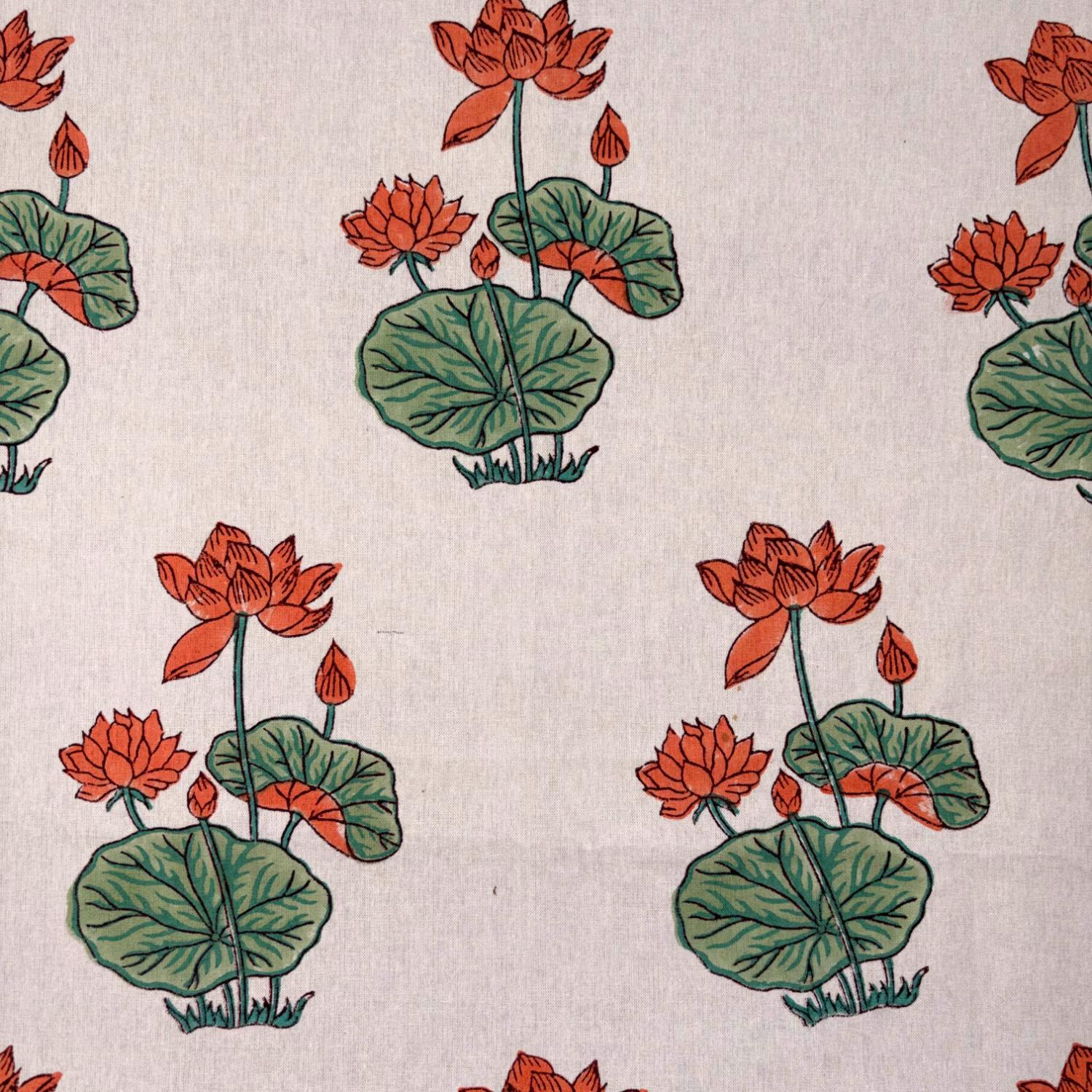 Pattern of red flowers and green leaves on a white background