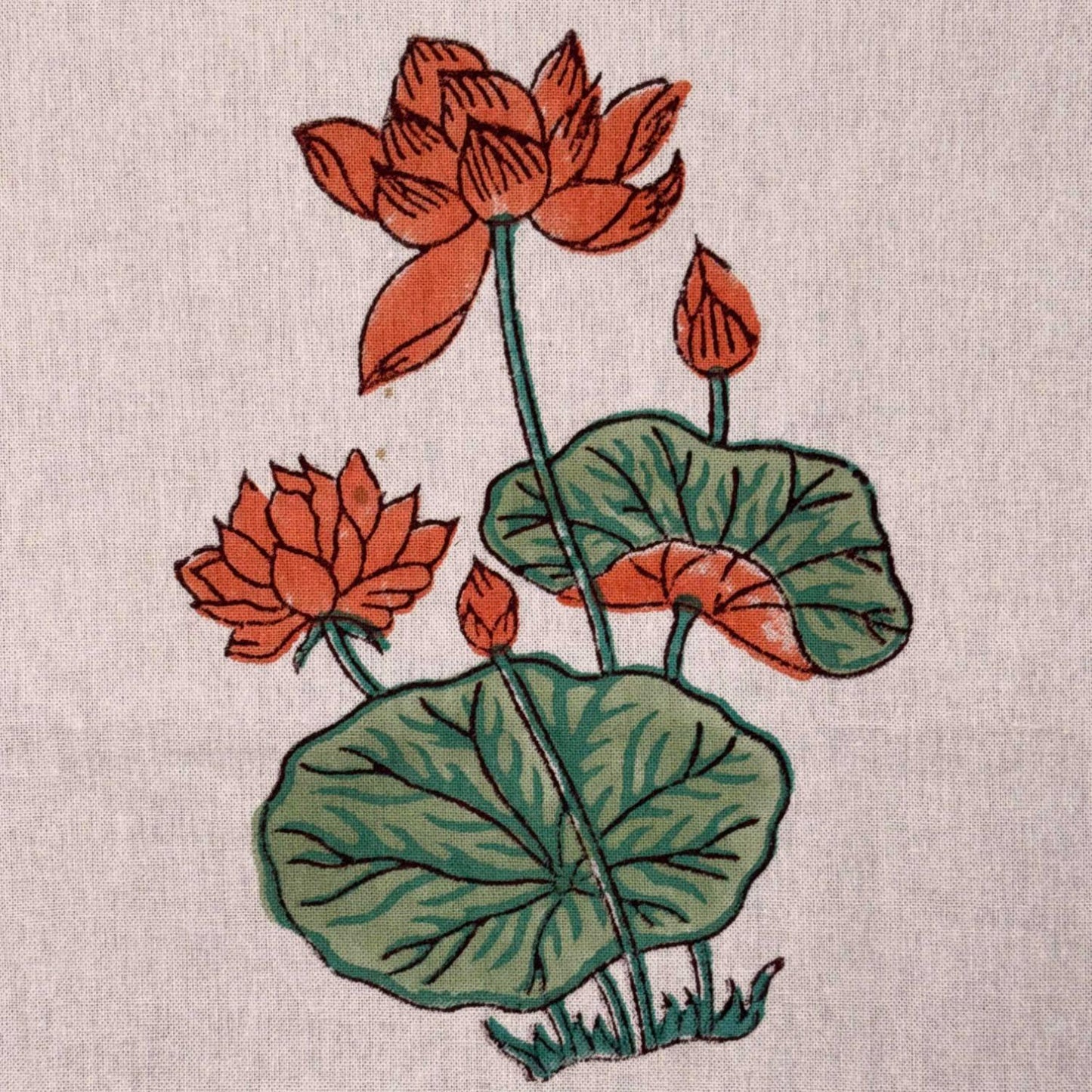 Illustration of red flowers with green leaves on a textured white background