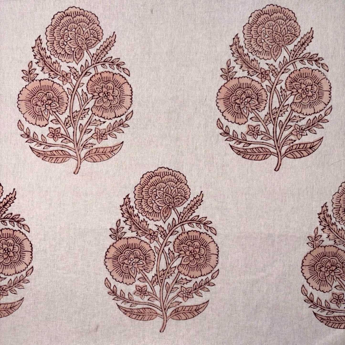 Anaye Cotton 44" Block-Printed Buta Upholstery Fabric