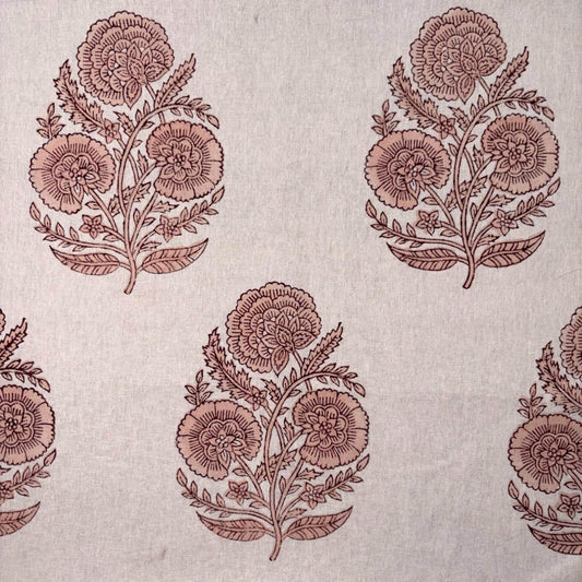 Anaye Cotton 44" Block-Printed Buta Upholstery Fabric