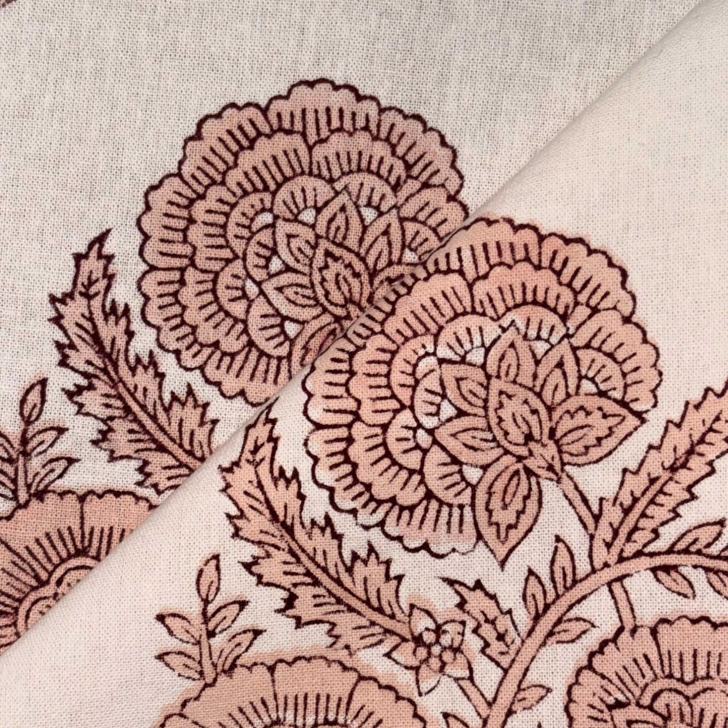 Anaye Cotton 44" Block-Printed Buta Upholstery Fabric