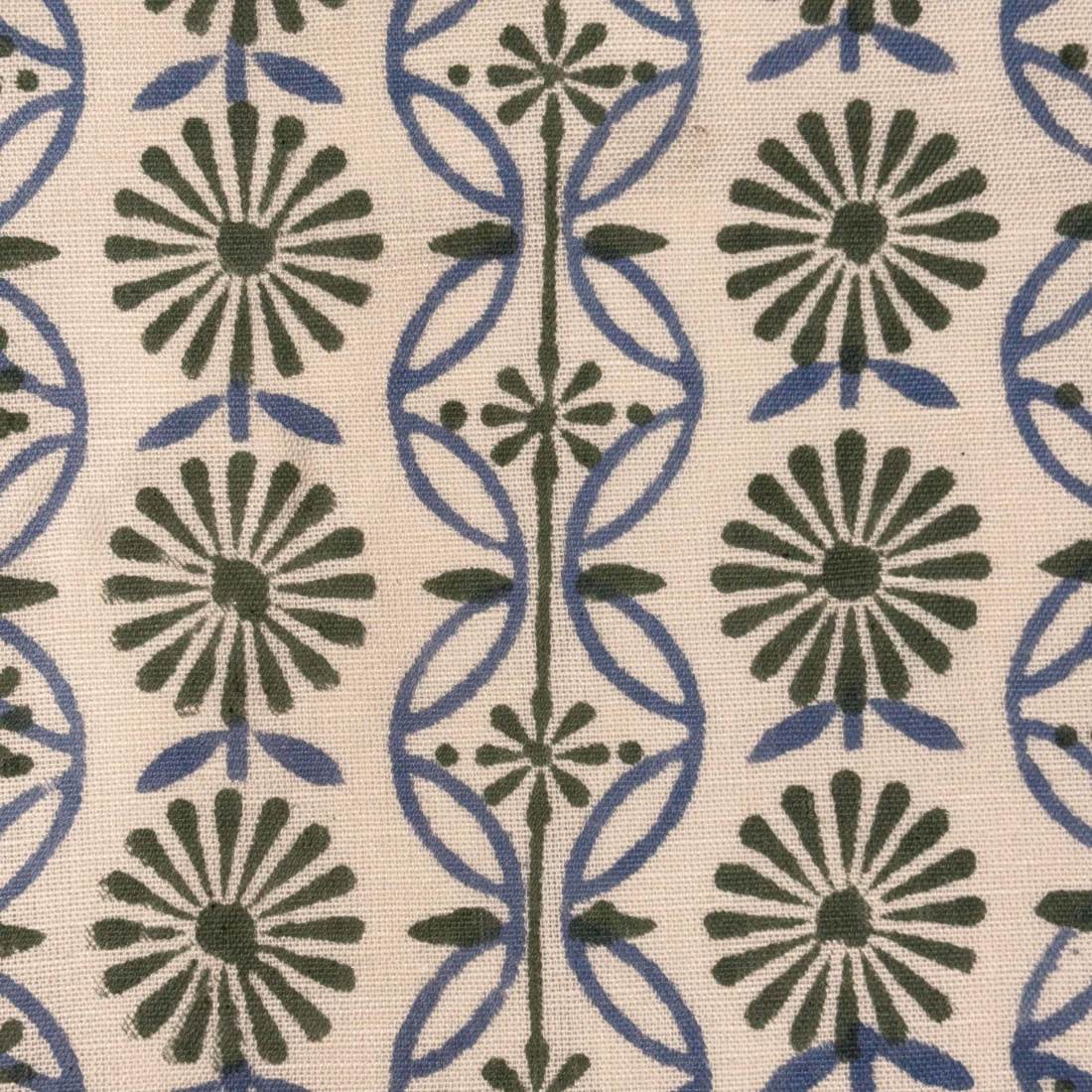 Nitya Cotton-Linen 44" Block-Printed Geometric Upholstery Fabric