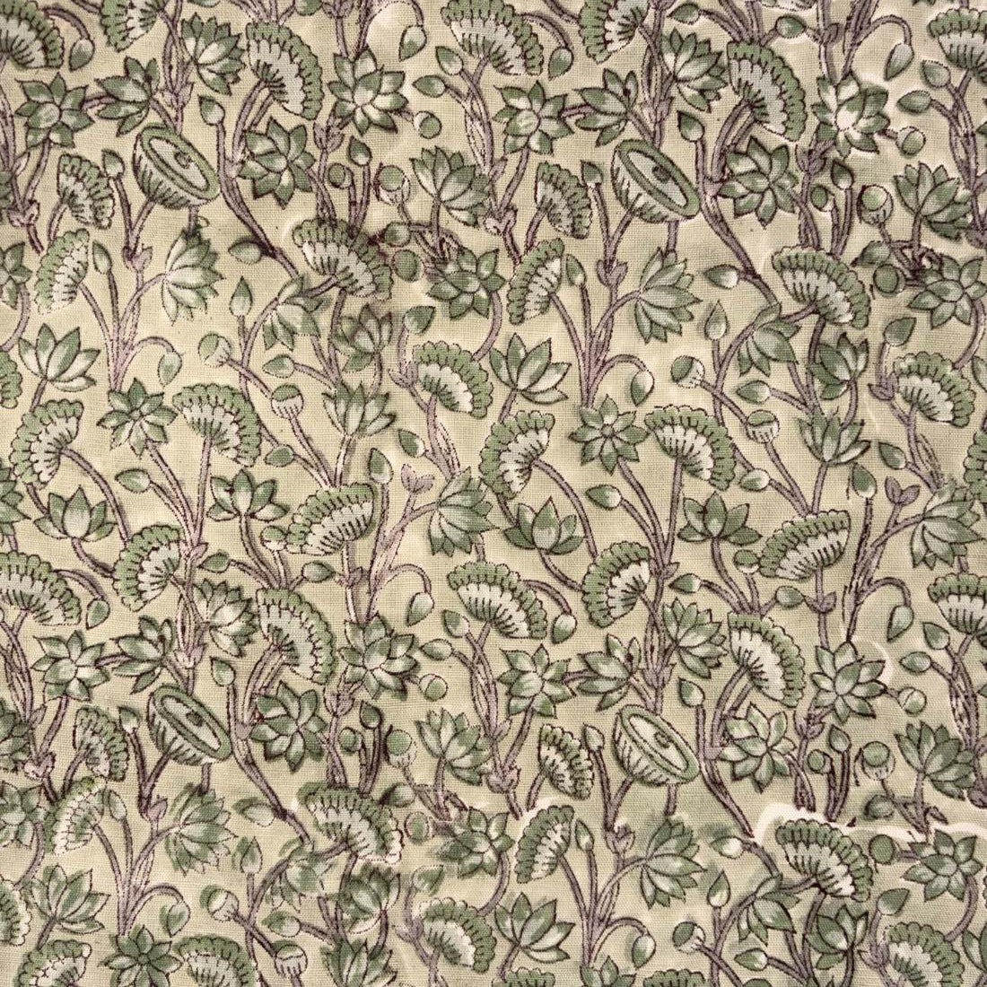 Ishika Cotton-Linen 44" Block-Printed Jaal Upholstery Fabric