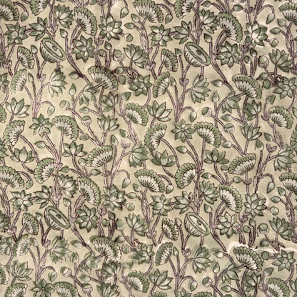 Ishika Cotton-Linen 44" Block-Printed Jaal Upholstery Fabric