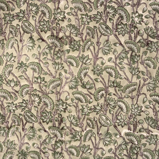 Ishika Cotton-Linen 44" Block-Printed Jaal Upholstery Fabric