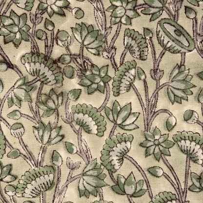 Ishika Cotton-Linen 44" Block-Printed Jaal Upholstery Fabric